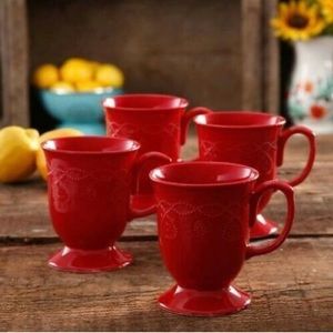 The Pioneer Woman Cowgirl Lace 4-Piece Mug Set
